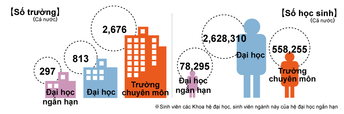 (Số trường đào tạo cấp độ cao và số học sinh) Năm học 2021